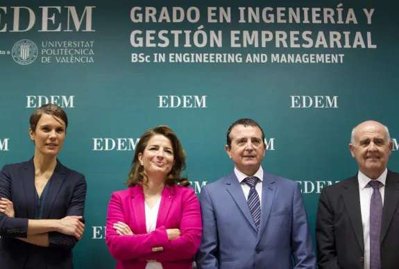 Lucía Egea, Hortensia Roig, Manuel Palma y Antonio Noblejas, integrantes del equipo directivo de EDEM. :: damián torres