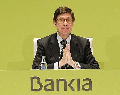 Goirigolzarri, durante la Junta de Accionistas de Bankia que se ha celebrado en Valencia.