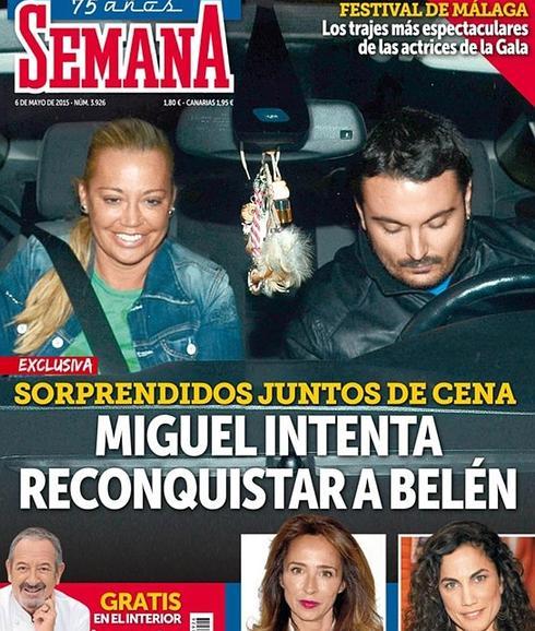 Belén Esteban y su exnovio Miguel, sorprendidos juntos de cena