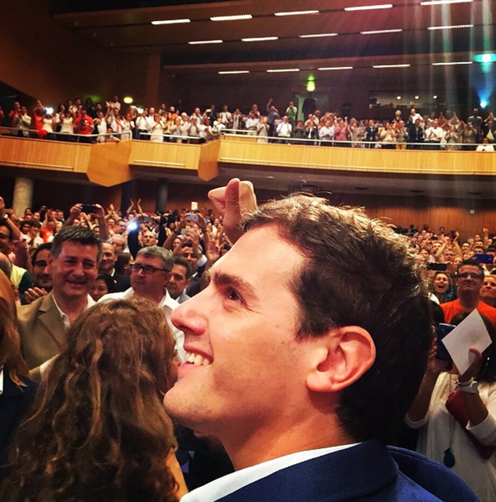 Foto colgada por Albert Rivera tras el mitin en su Instagram