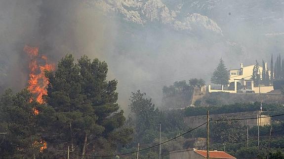 El incendio en la Vall d'Ebo. 