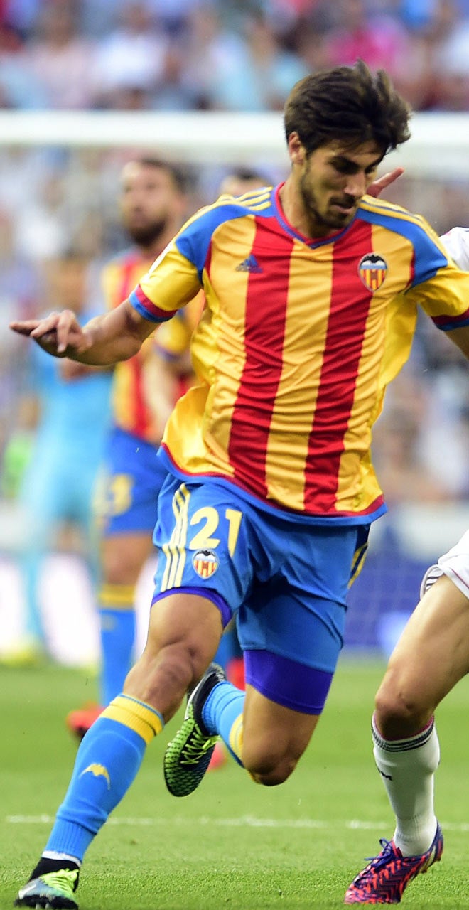 André Gomes, en el Santiago Bernabéu.