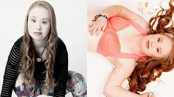 Madeline Stuart posa delante de la cámara.