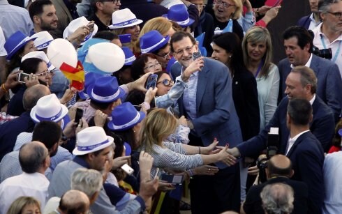 Mariano Rajoy, el pasado jueves en la plaza de toros. ::  AFP PHOTO / JOSE JORDAN