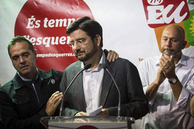 Ignacio Blanco en la noche electoral.