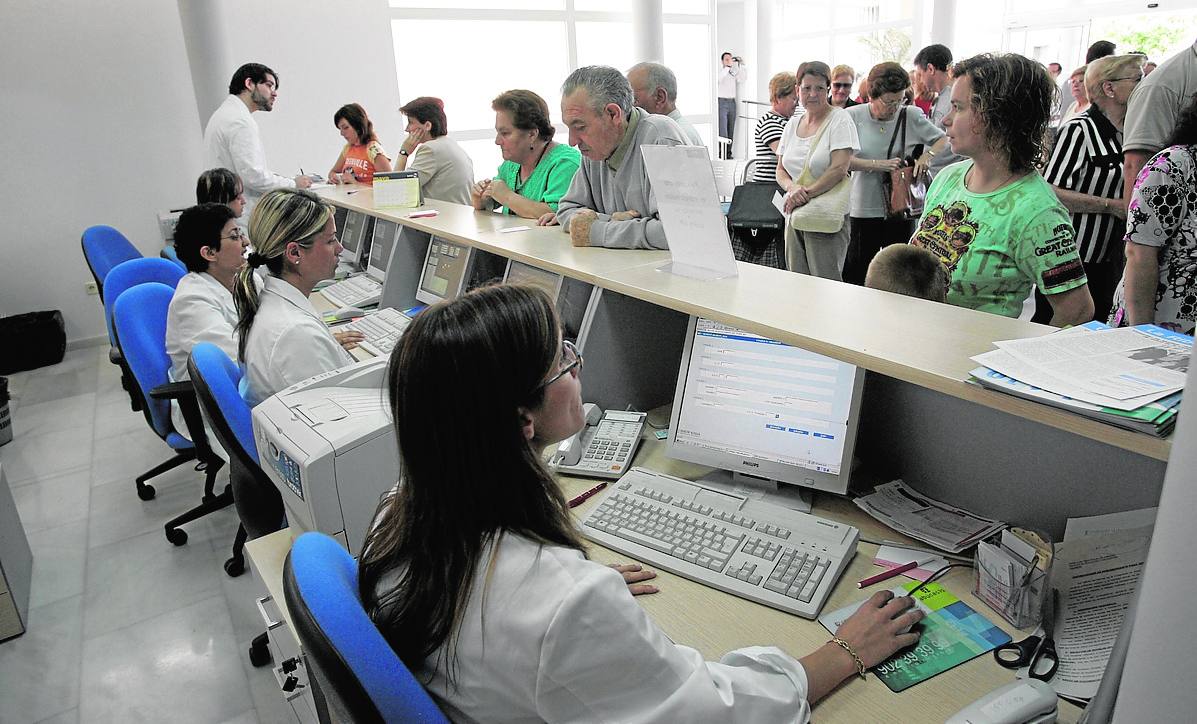 Departamento de admisión en el centro de salud de Sueca.