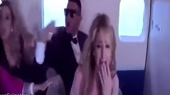Paris Hilton, durante la pesada broma de la televisión egipcia. 