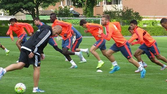 Un momento de la sesión de entrenamiento. 