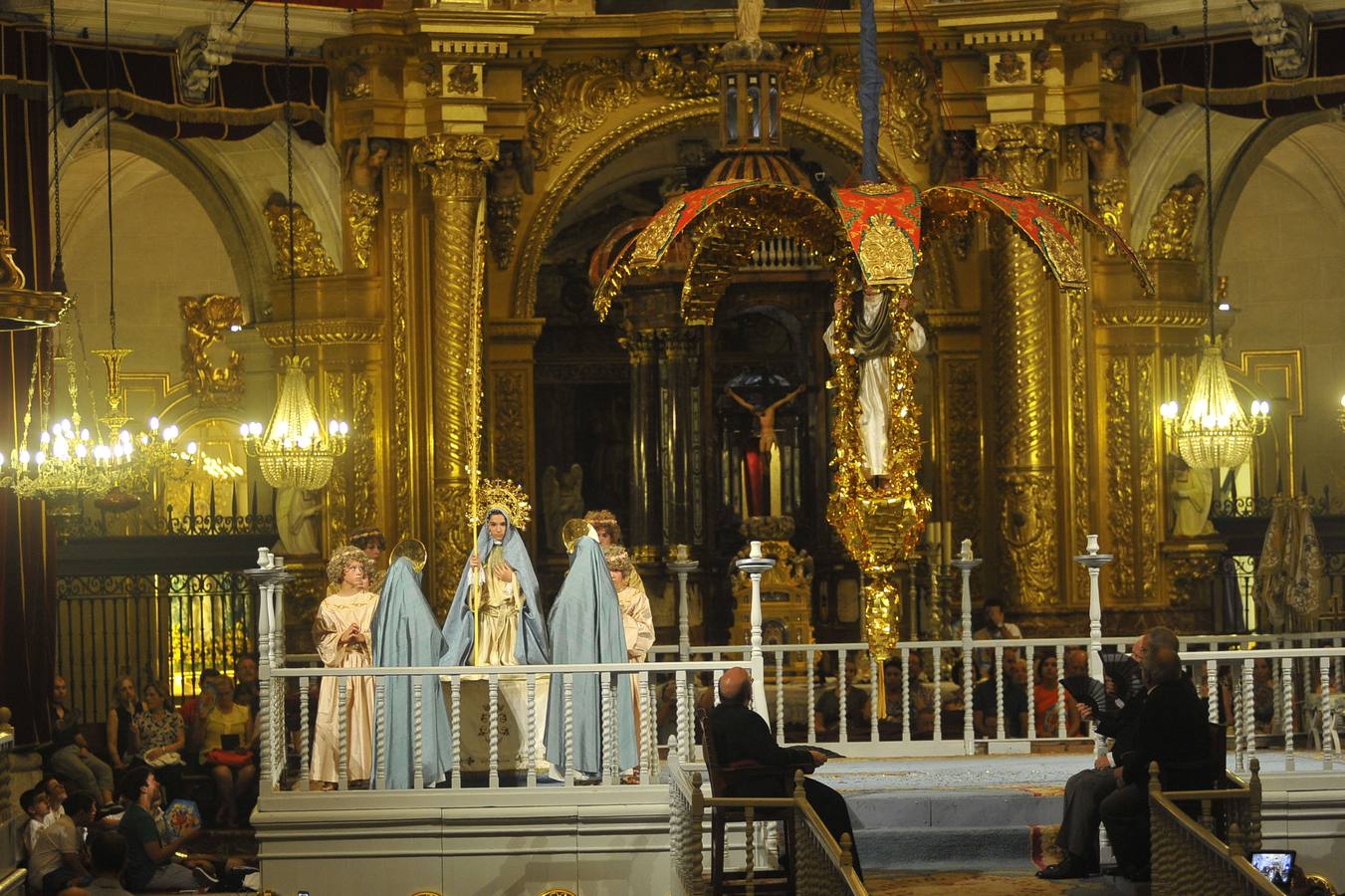 Ensayo del Misterio de Elche 2015.