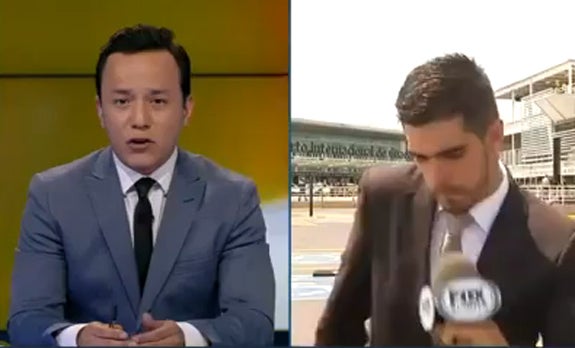 Atropellan a un periodista mientras retransmitía en directo