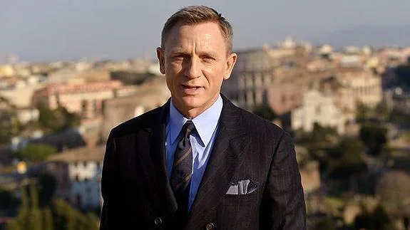 El actor James Bond en Roma, durante la presentación de la última película del agente secreto, 'Spectre'.