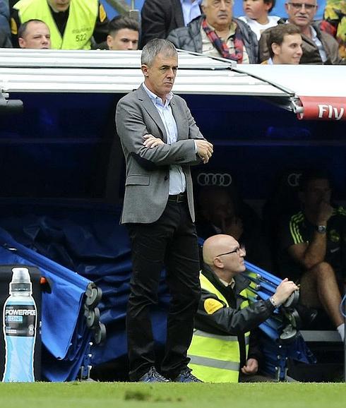 Lucas Alcaraz, durante el partido en el Santiago Bernabéu.