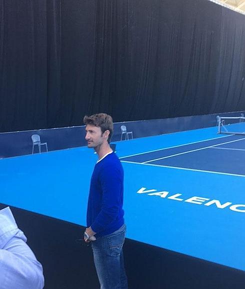 Juan Carlos Ferrero, en la pista central del Open de Valencia.