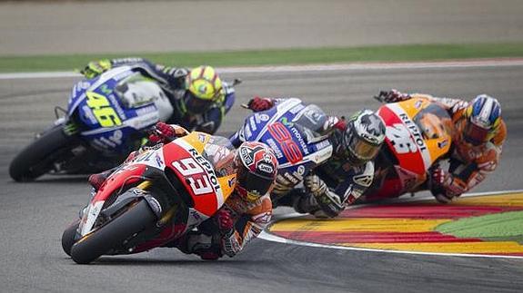 Márquez, Lorenzo. Rossi y Pedrosa. 