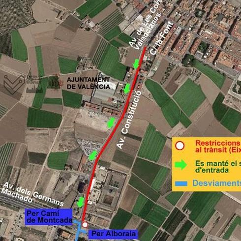 Del 2 al 6 de noviembre, la avenida Constitución permanecerá cerrada