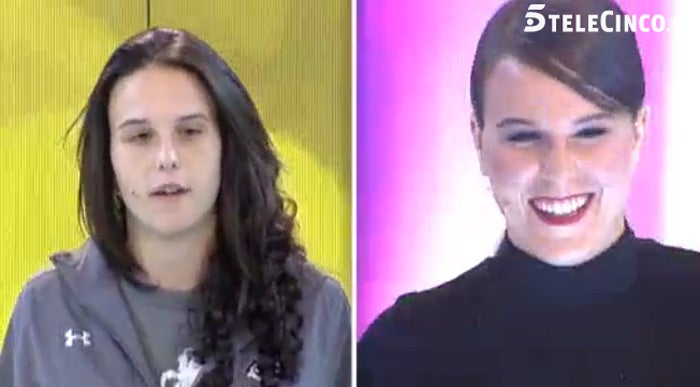 María Miret, antes y después del cambio. 