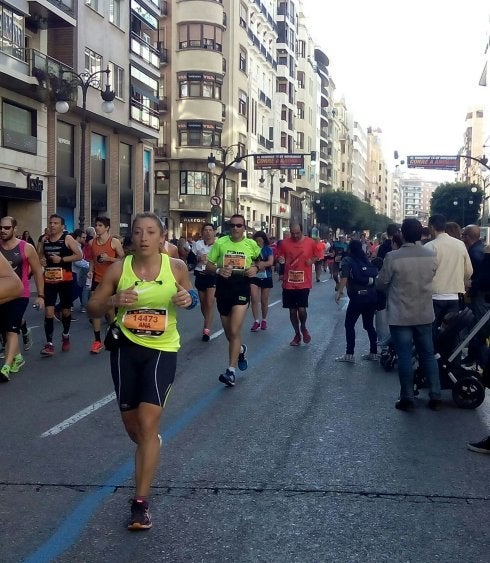 Nacho Ortega a su paso por el kilómetro 39 de la prueba.