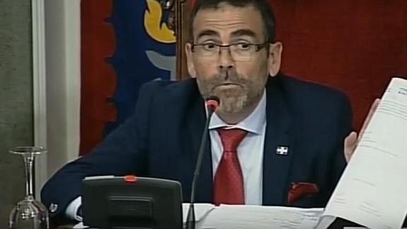 José López alcalde de Cartagena durante un pleno.