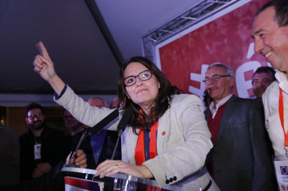 La vicepresidenta del Consell y líder de Compromís, Mónica Oltra, ayer.  :: jesús signes