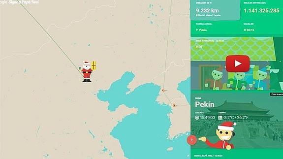 Santa Tracker: sigue a Papá Noel en directo