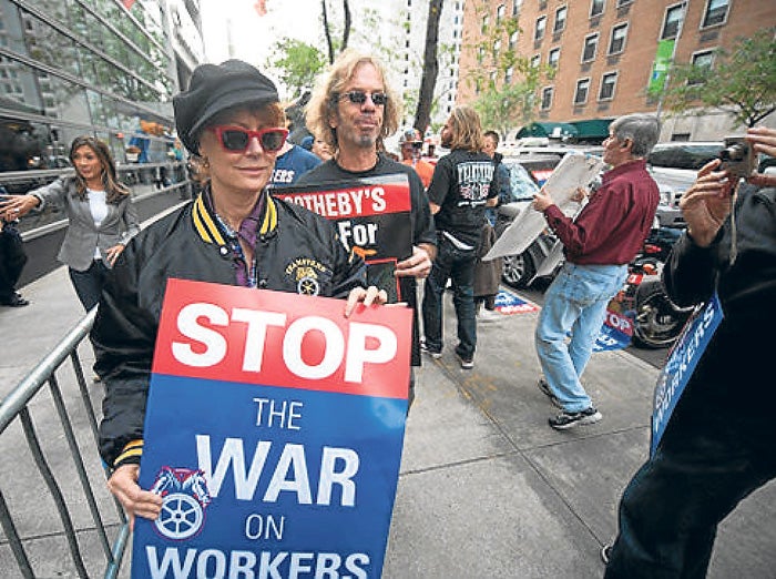 En 2011, Susan Sarandon con los indignados.