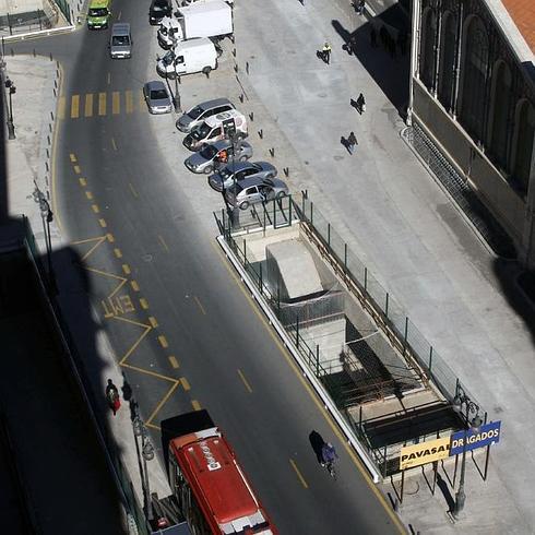 Obras del aparcamiento de la Plaza Ciudad de Brujas