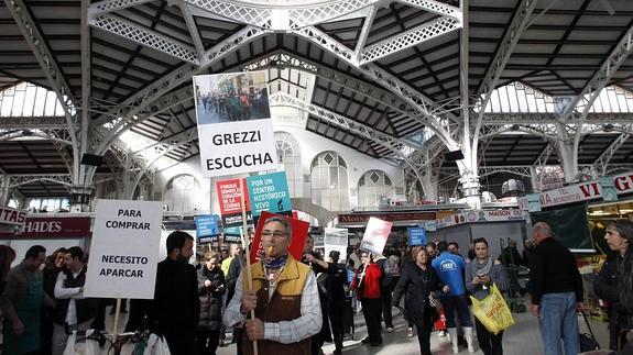Manifestación de los vendedores del Mercado Central.