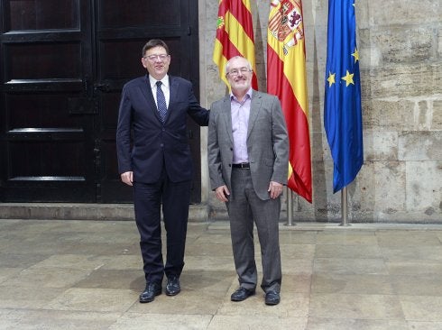 Ximo Puig (PSPV) y Antonio Montiel (Podemos). :: txema rodriguez