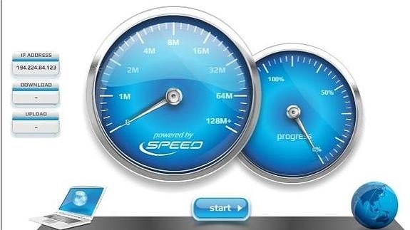 Test de velocidad de internet.