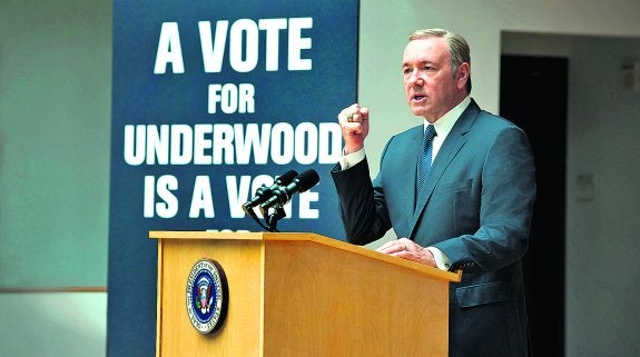 Kevin Spacey interpreta en 'House of Cards' a Frank Underwood, el codicioso presidente de Estados Unidos. :: R. C.