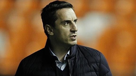 Gary Neville, entrenador del Valencia.