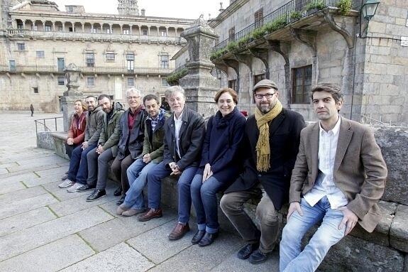 Los conocidos como alcaldes del cambio que viajaron a Galicia. :: Xoán A. Soler/la voz de galicia