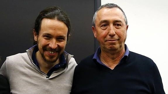 Oltra, Iglesias y Baldoví, con motivo de una reunión.