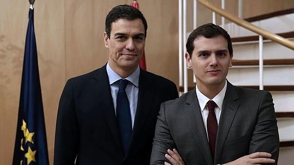 Pedro Sánchez y ALbert Rivera.