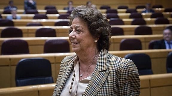 Rita Barberá, a su llegada al Senado este martes.