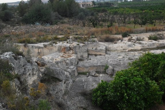 Cantera romana en el Buixcarró.