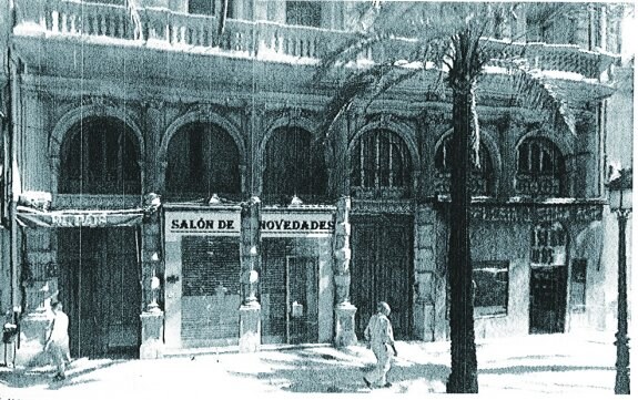 Salón Novedades, que fue cine, en la que hoy es calle Las Barcas.