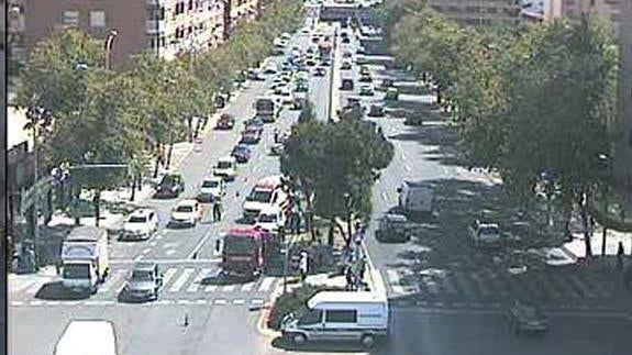 Dos heridos en un accidente en la avenida General Avilés de Valencia