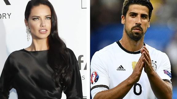 Adriana Lima y Sami Khedira.
