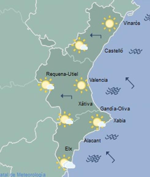 Previsión del tiempo para hoy y mañana: Las lluvias se marchan sólo de algunos puntos de la Comunitat