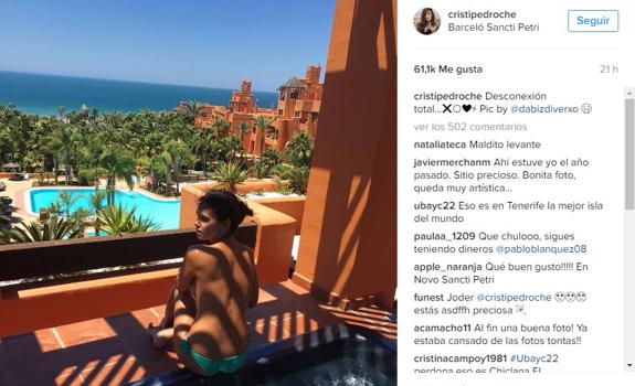 El topless de Cristina Pedroche durante sus vacaciones