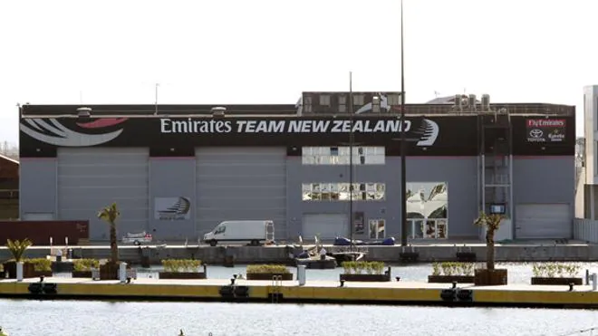La base del Team New Zealand, donde se instalará la microcervecería y la terraza para 300 personas.