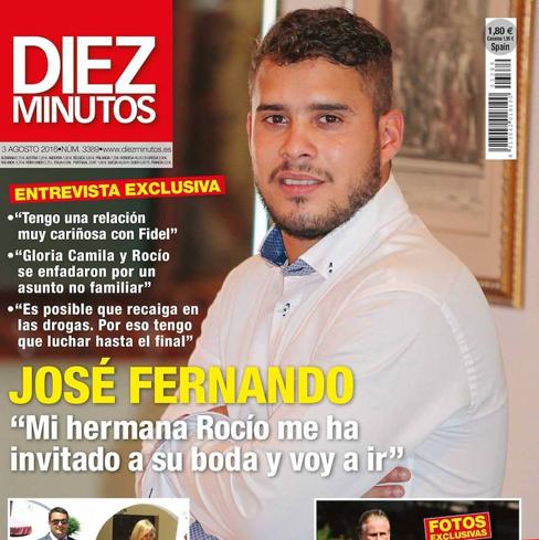 José Fernando: «Mi hermana Rocío me ha invitado a su boda y voy a ir»