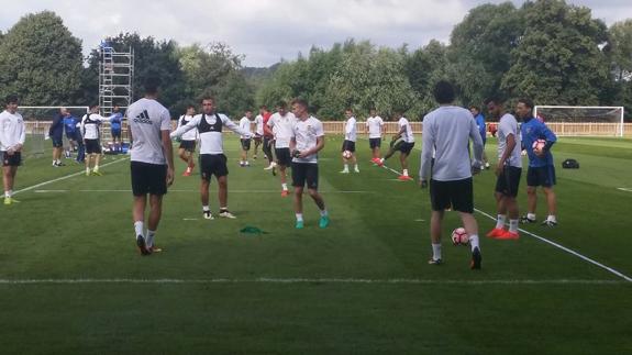 Entrenamiento del Valencia en Marlow.