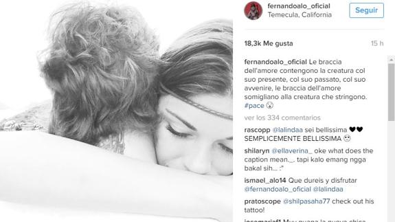 Fernando Alonso hace oficial su noviazgo con Linda Morselli