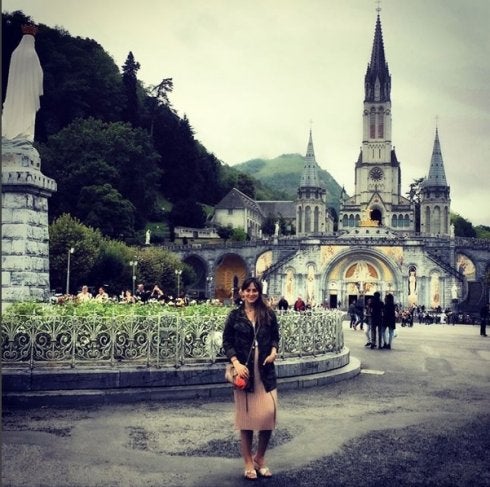 Tamara Falcó, en el santuario francés de Lourdes. 