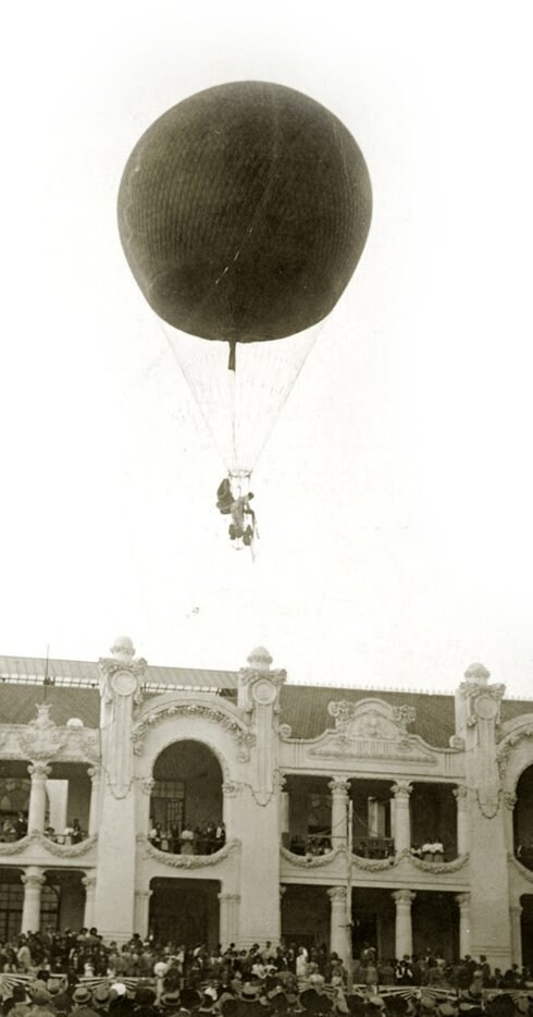  Ascensión del 'Mariposa' en 1909.  :: centenarioaviacion.gva.es