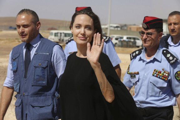 Jolie, en una visita a Jordania a comienzos de septiembre. :: efe