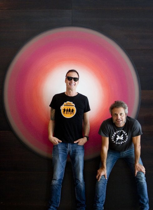 Ricardo Ruipérez y Carlos Tarque, antes de la entrevista. :: D. TORRES