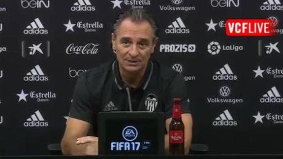 Cesare Prandelli, entrenador del Valencia CF.